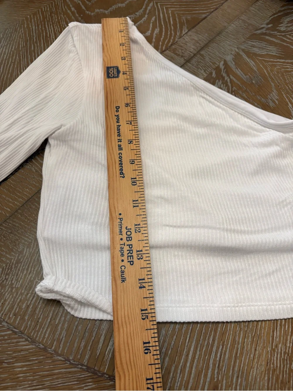 ALO YOGA Ribbed Wave Crop Long Sleeve Top Size Large